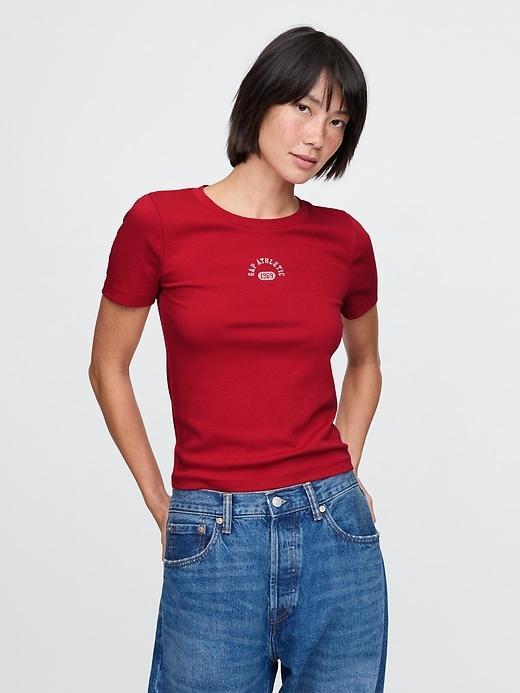 Modern Cropped Logo T-Shirt Product Image