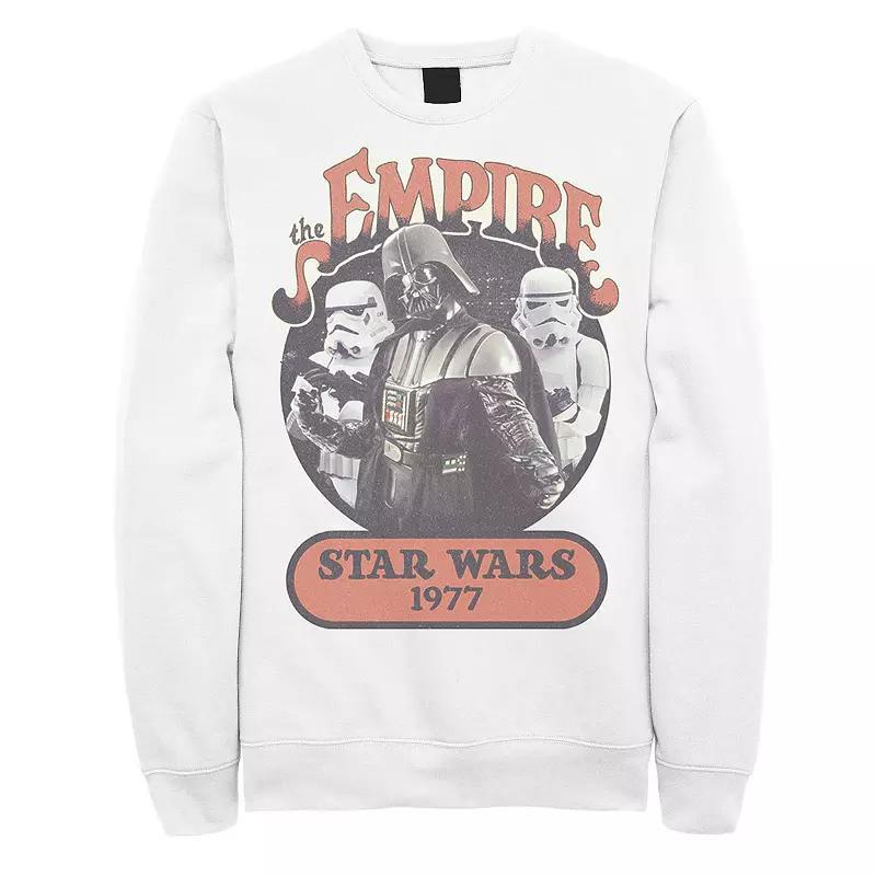 Men's Star Wars Darth Vader Stormtroopers Vintage 1977 Empire Sweatshirt, Size: XL, White Product Image