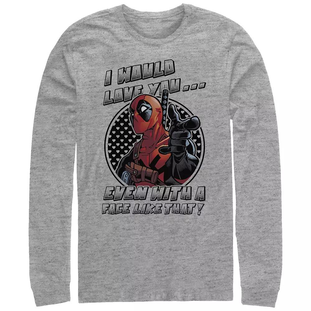 Big & Tall Marvel Deadpool I Would Love You Long Sleeve Graphic Tee, Men's, Size: XL Tall, Athletic Grey Product Image