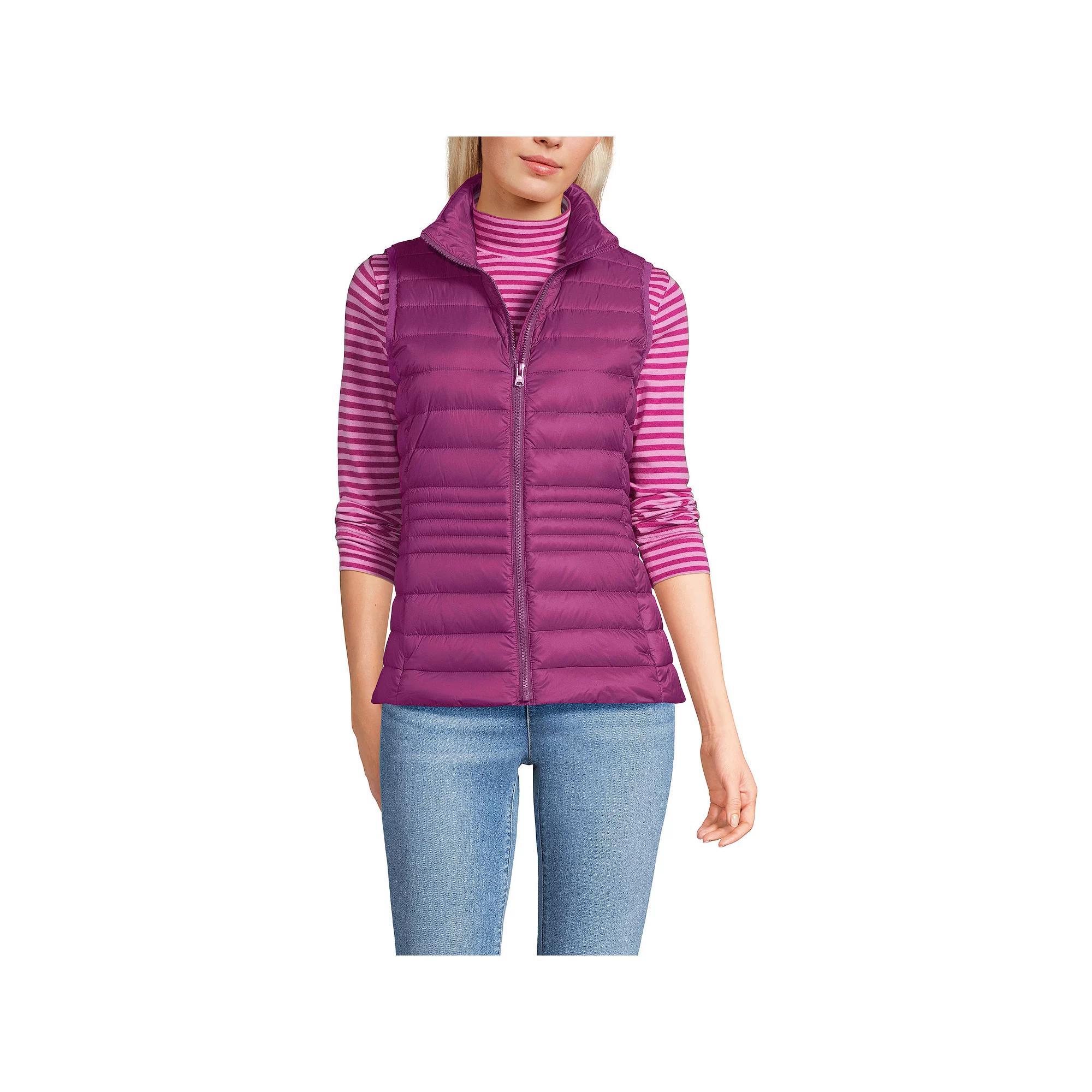 Women's Lands' End Wanderweight Packable Down Vest,  Product Image