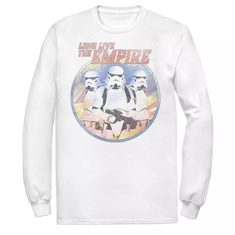 Men's Star Wars The Mandalorian Stormtroppers Long Live The Empire Portrait Tee, Size: XL, White Product Image