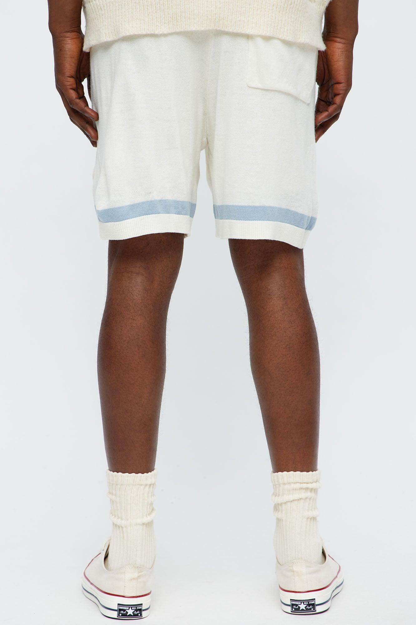 Relaxed Chateau Knitted Shorts - Cream/combo Product Image