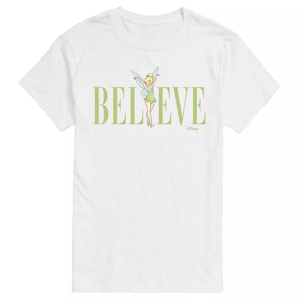 Disney's Tinker Bell Big & Tall Believe Graphic Tee, Men's, Size: 3XL Tall, Black Product Image