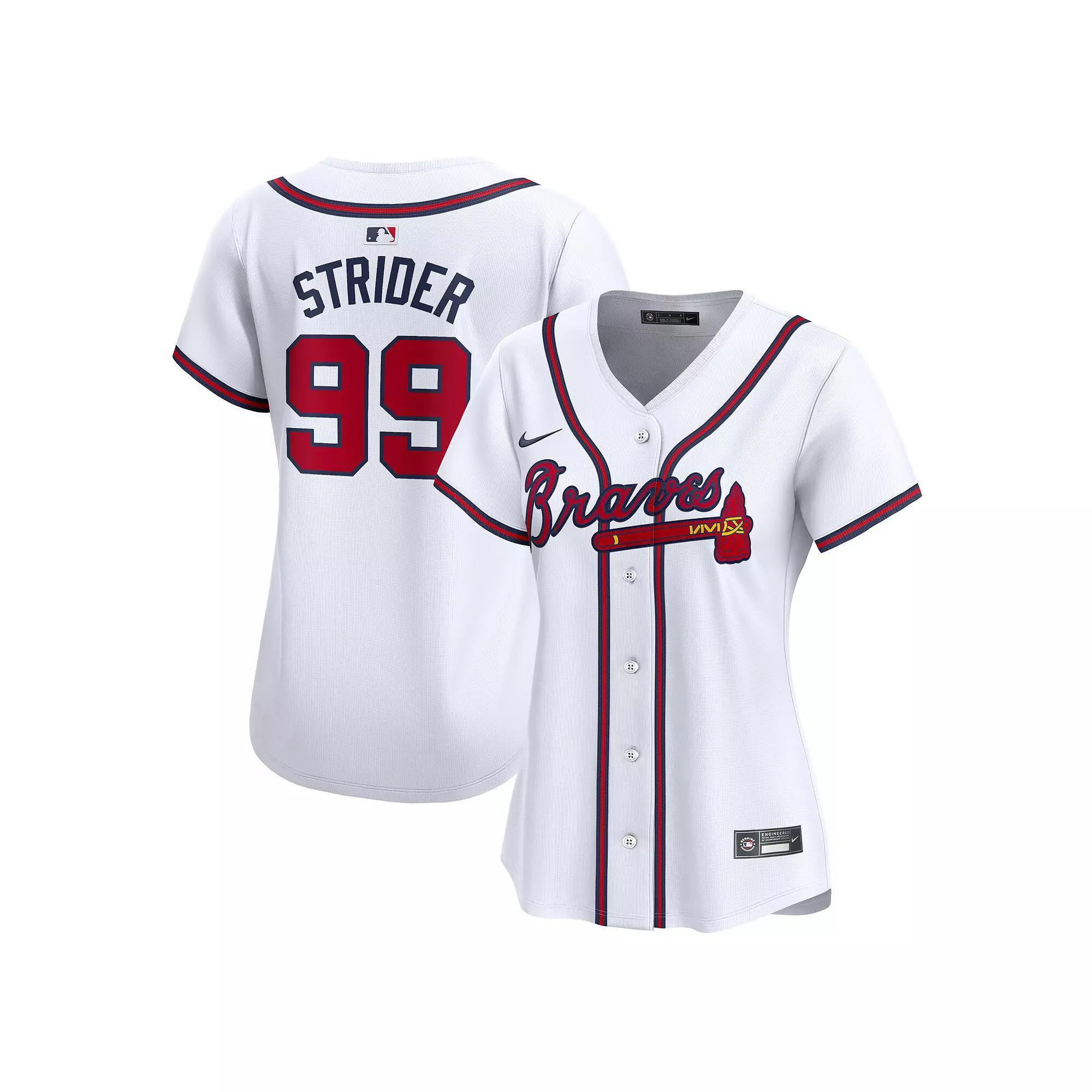 Women's Nike Spencer Strider White Atlanta Braves Home Limited Player Jersey,  Product Image