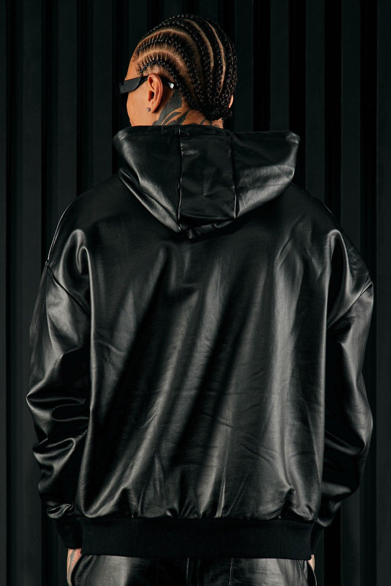 Tyson Waxed Fleece Hoodie - Black Product Image