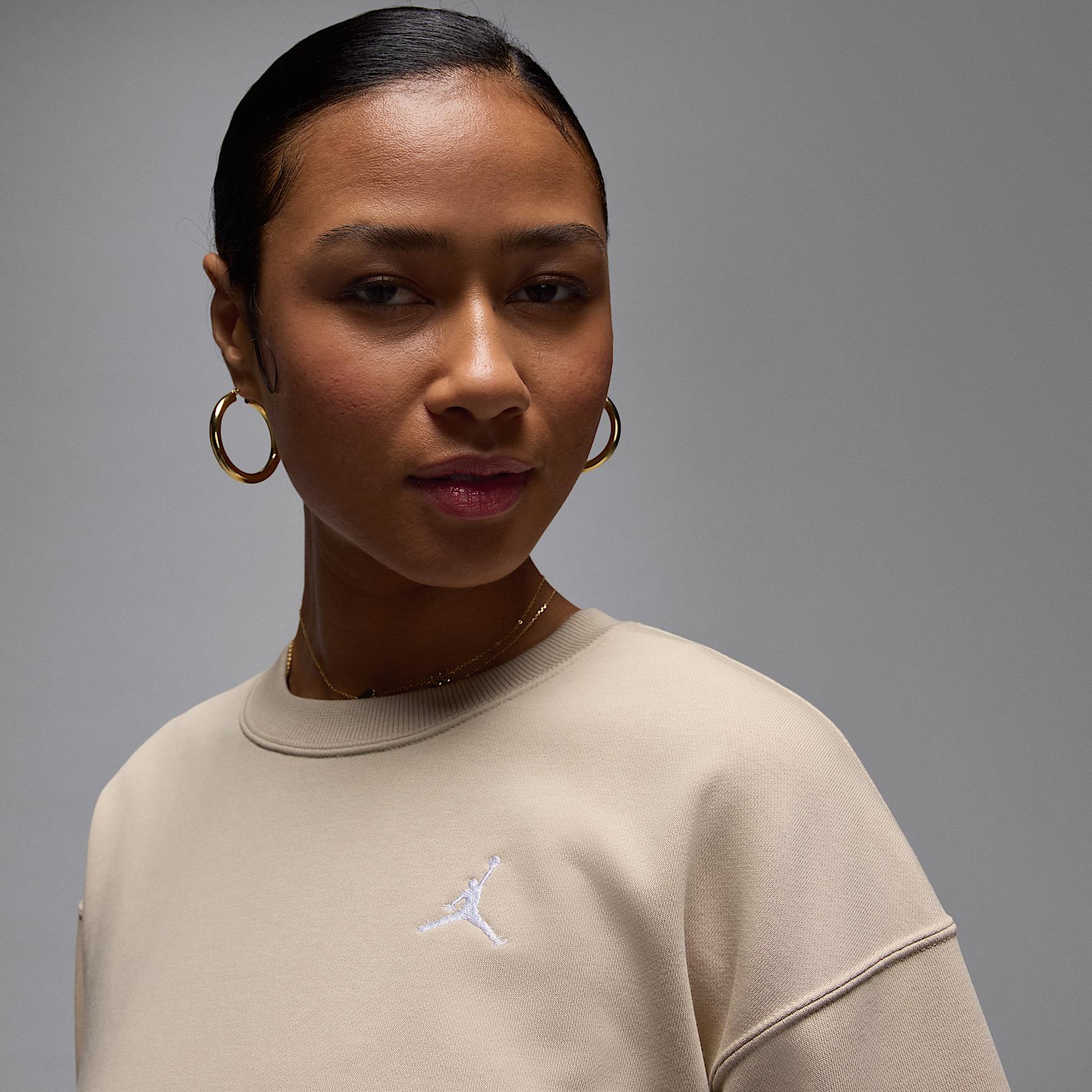 Womens Jordan Brooklyn Fleece French Terry Crew-Neck Sweatshirt | HJ1353-357 Product Image