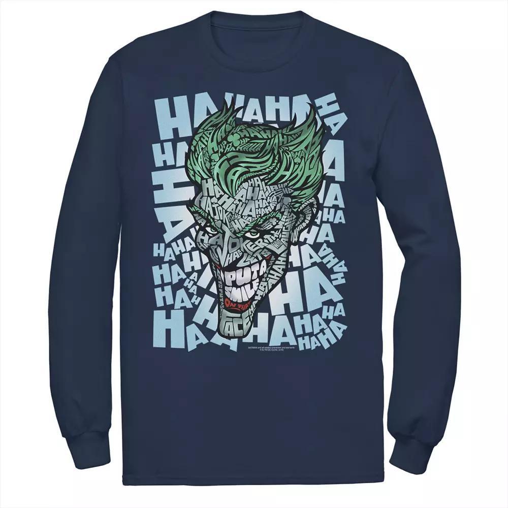 Men's DC Comics The Joker Text Fill Tee, Size: Small, Blue Product Image