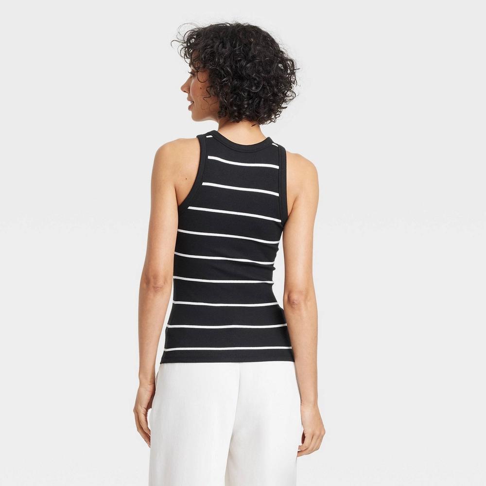 Womens Slim Fit Ribbed Tank Top - A New Day Light Product Image