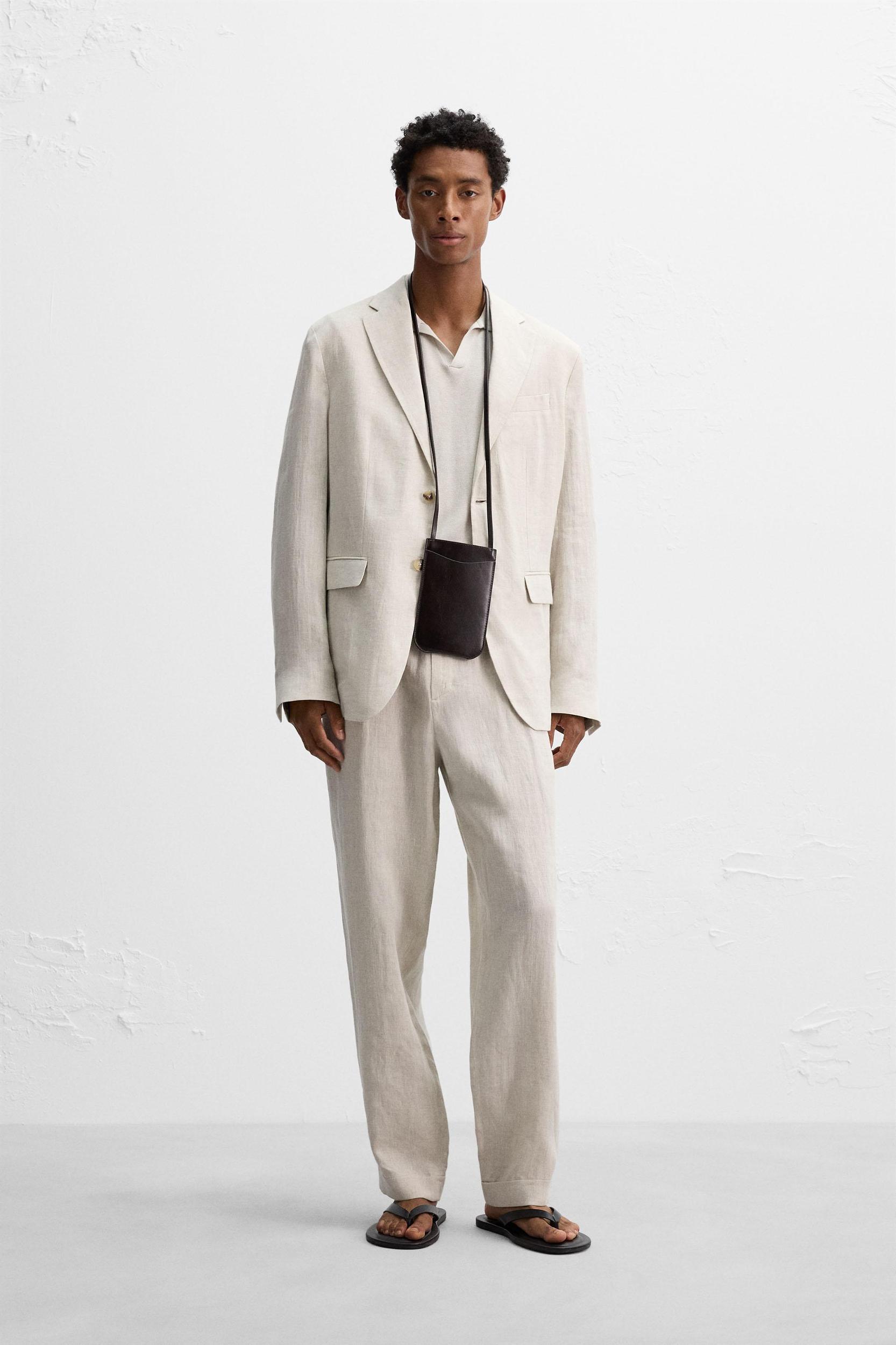 100% LINEN SUIT BLAZER Product Image