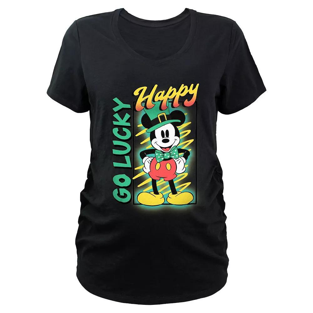 Disney's Mickey Mouse Happy Go Lucky Maternity Graphic Tee, Women's,  Product Image