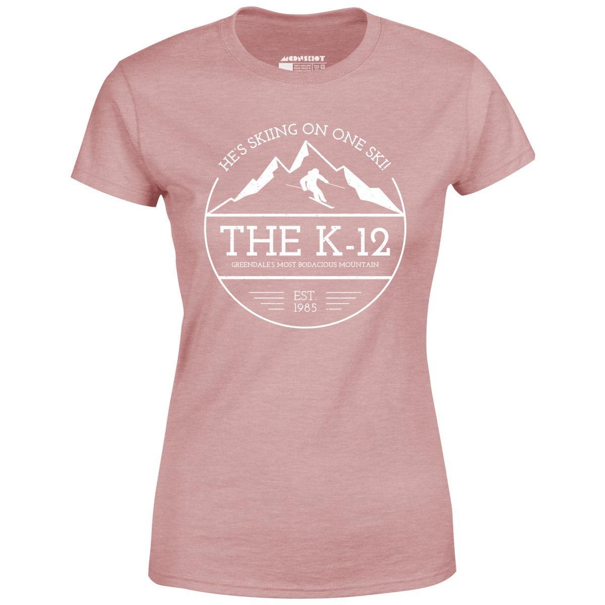 The K-12 He's Skiing on One Ski - Women's T-Shirt Female Product Image
