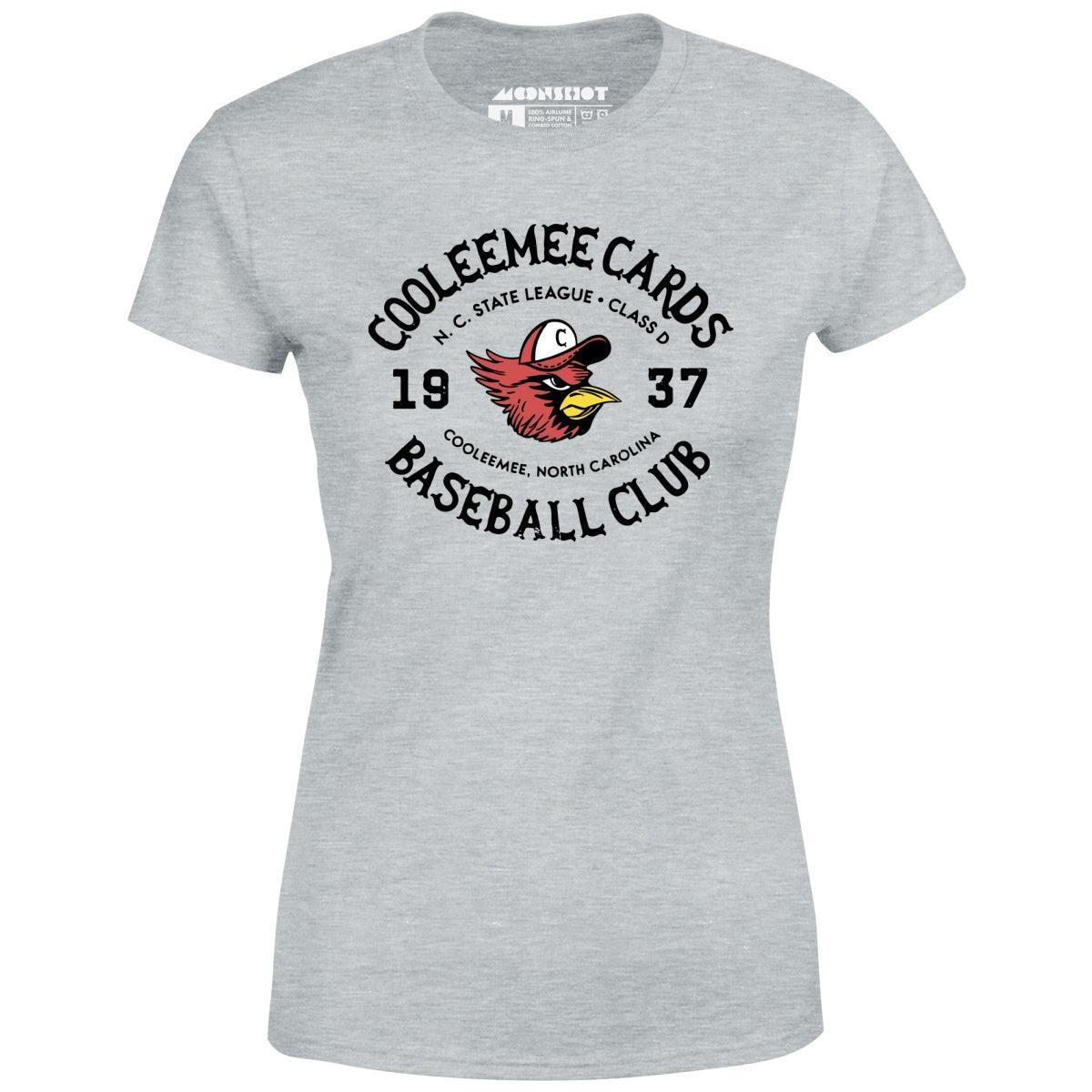 Cooleemee Cards - North Carolina - Vintage Defunct Baseball Teams - Women's T-Shirt Female Product Image
