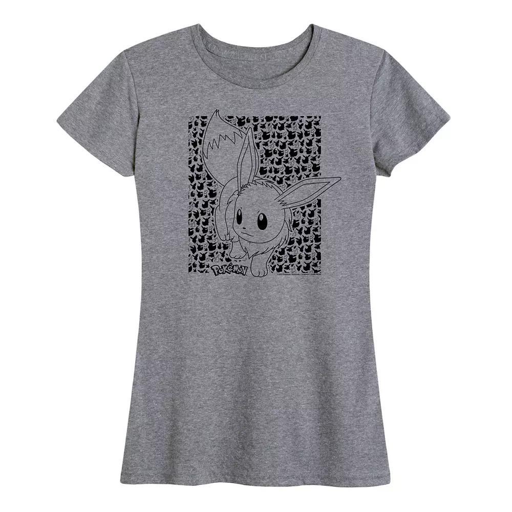 Women's Pokemon Eevee Pattern Graphic Tee,  Product Image