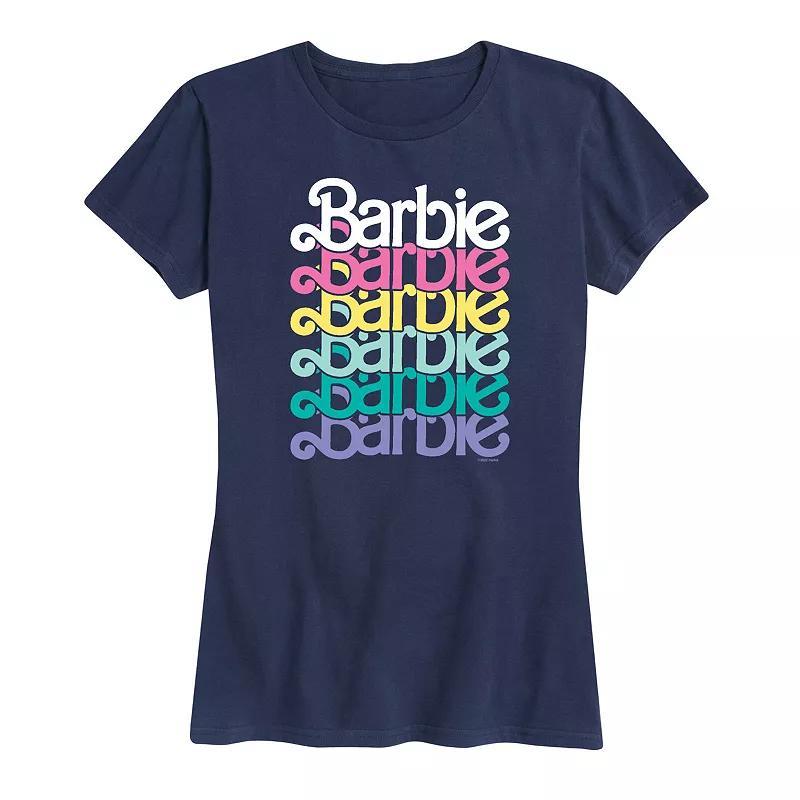 Women's Barbie Logo Stacked Spring Graphic Tee,  Product Image