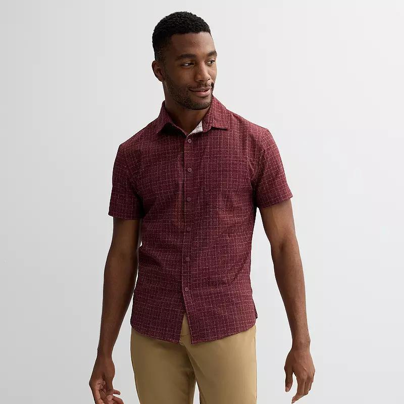 Men's FLX Slim Performance Untucked-Fit Button Down Shirt, Size: Large SLIM, Riviera Product Image