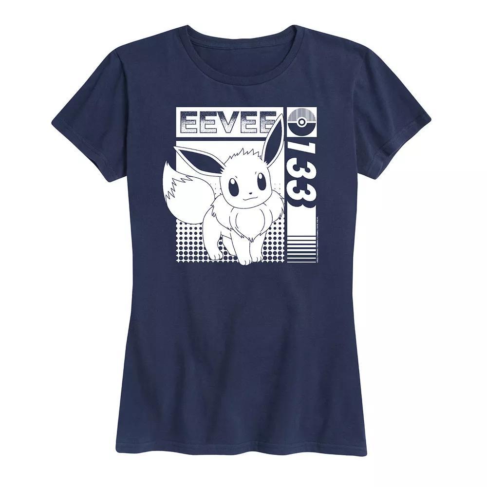 Women's Pokemon Eevee 133 Graphic Tee, Size: XL, Blue Product Image