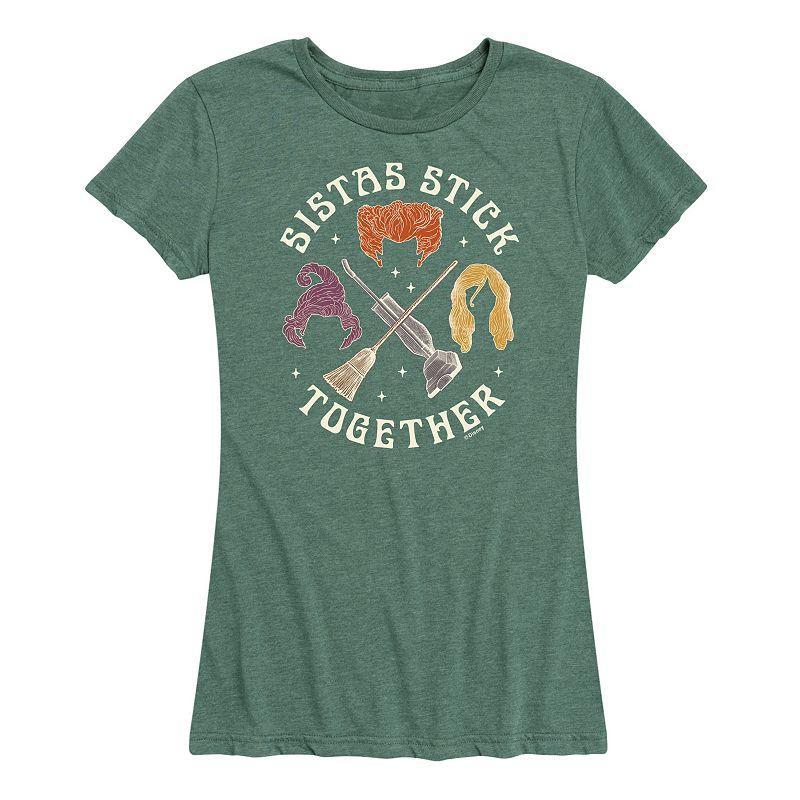 Disneys Hocus Pocus Womens Sistas Stick Together Graphic Tee, Girls Blue Product Image