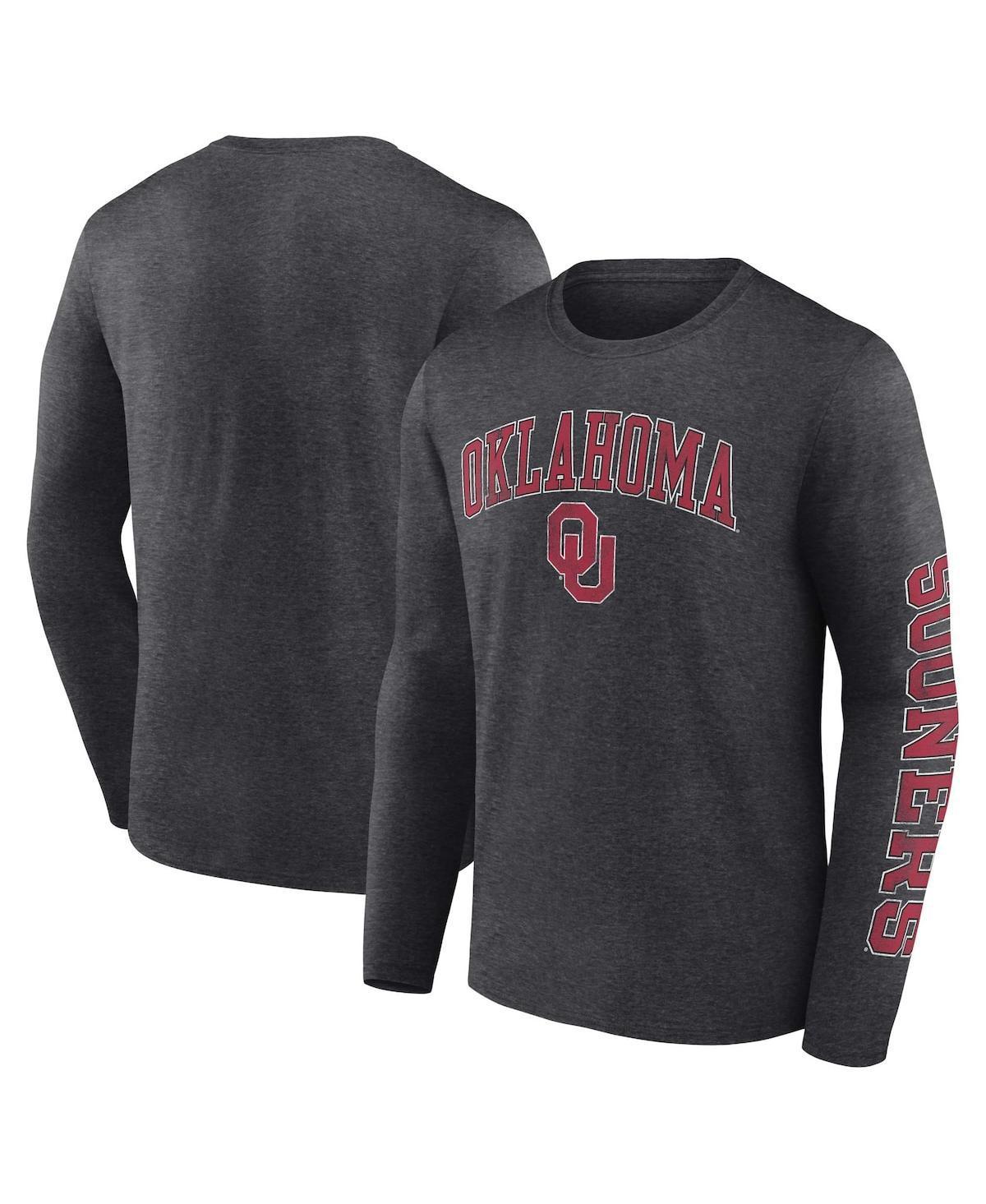 Mens Fanatics Oklahoma Sooners Distressed Arch Over Logo Long Sleeve T-Shirt Product Image