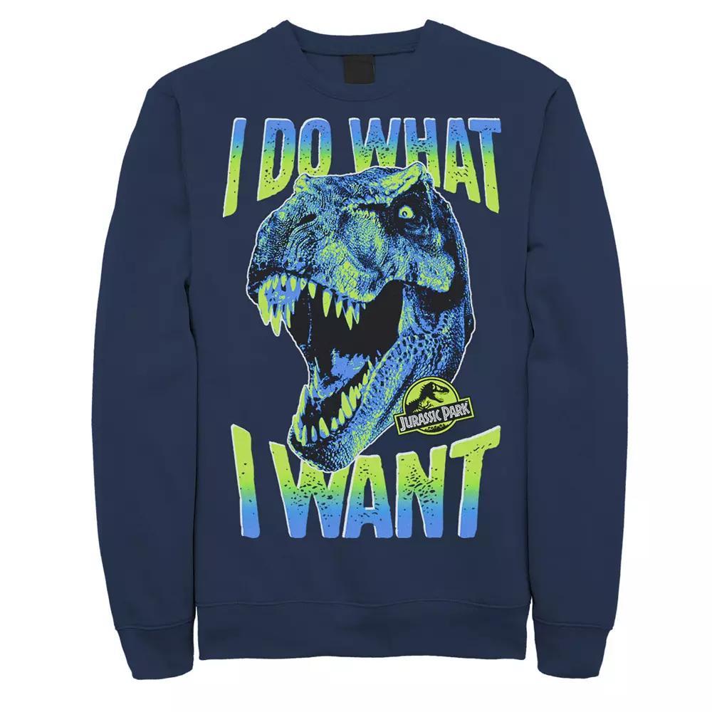 Men's Jurassic Park T-Rex I Do What I Want Sweatshirt, Size: Large, Black Product Image