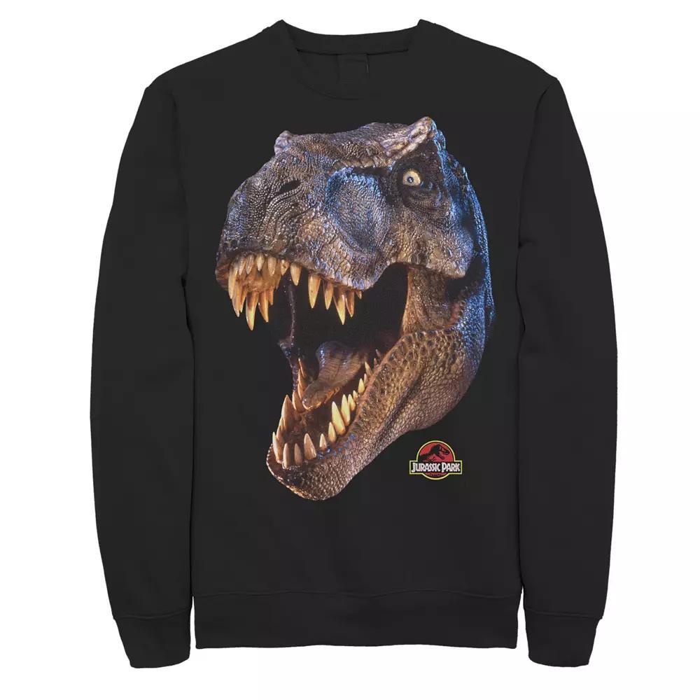 Men's Jurassic Park T-Rex Head Roar Fleece Graphic Pullover,  Product Image