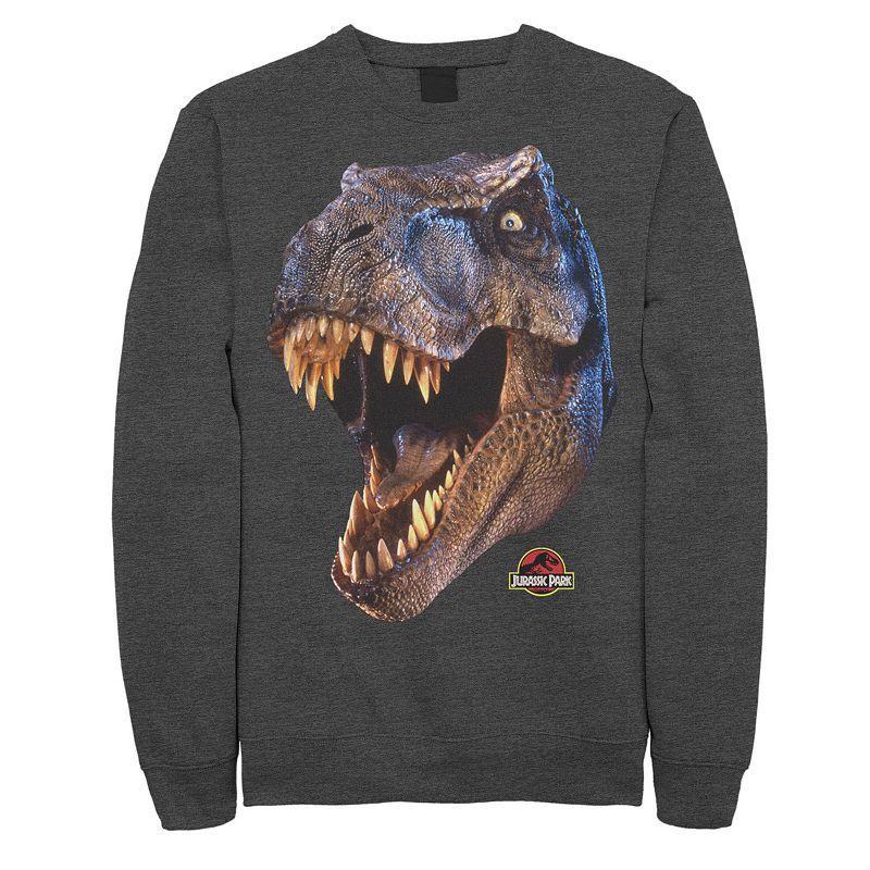 Men's Jurassic Park T-Rex Head Roar Fleece Graphic Pullover, Size: Medium, Blue Product Image