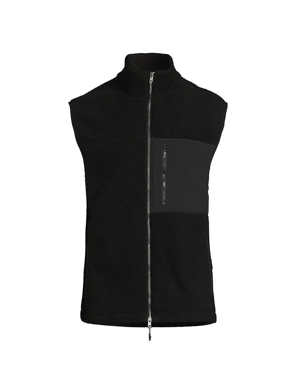 Mens Faux-Sherpa Zip-Up Gilet Product Image