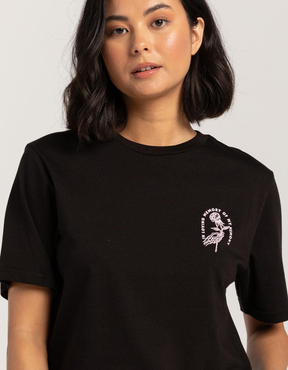 LAST CALL CO. In Loving Memory Of My Memory Womens Boyfriend tee - BLACK Product Image