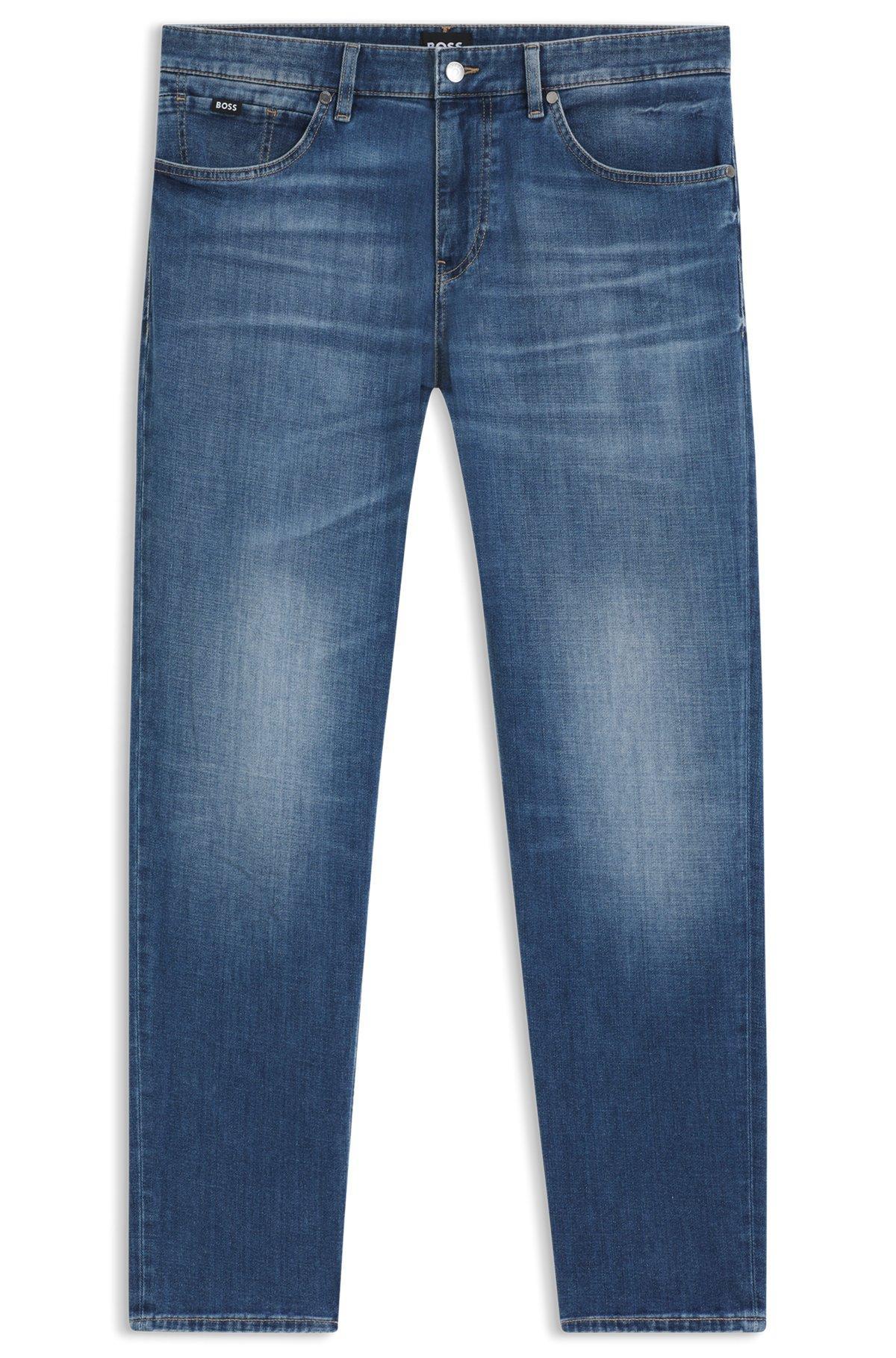 BOSS - Maine regular-fit jeans in blue comfort-stretch denim - Blue Product Image