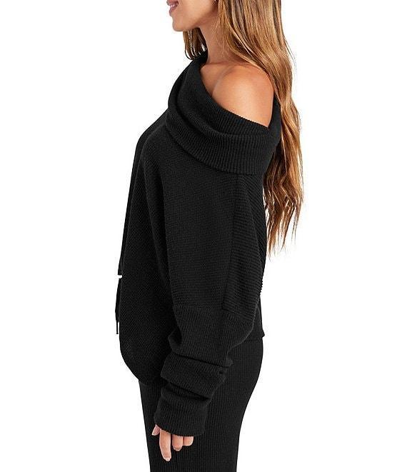 Splendid London Waffle Knit Off-The-Shoulder Long Sleeve Top Product Image