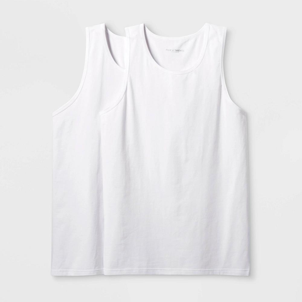 Pair of Thieves Mens Tank Undershirt 2pk - White M Product Image