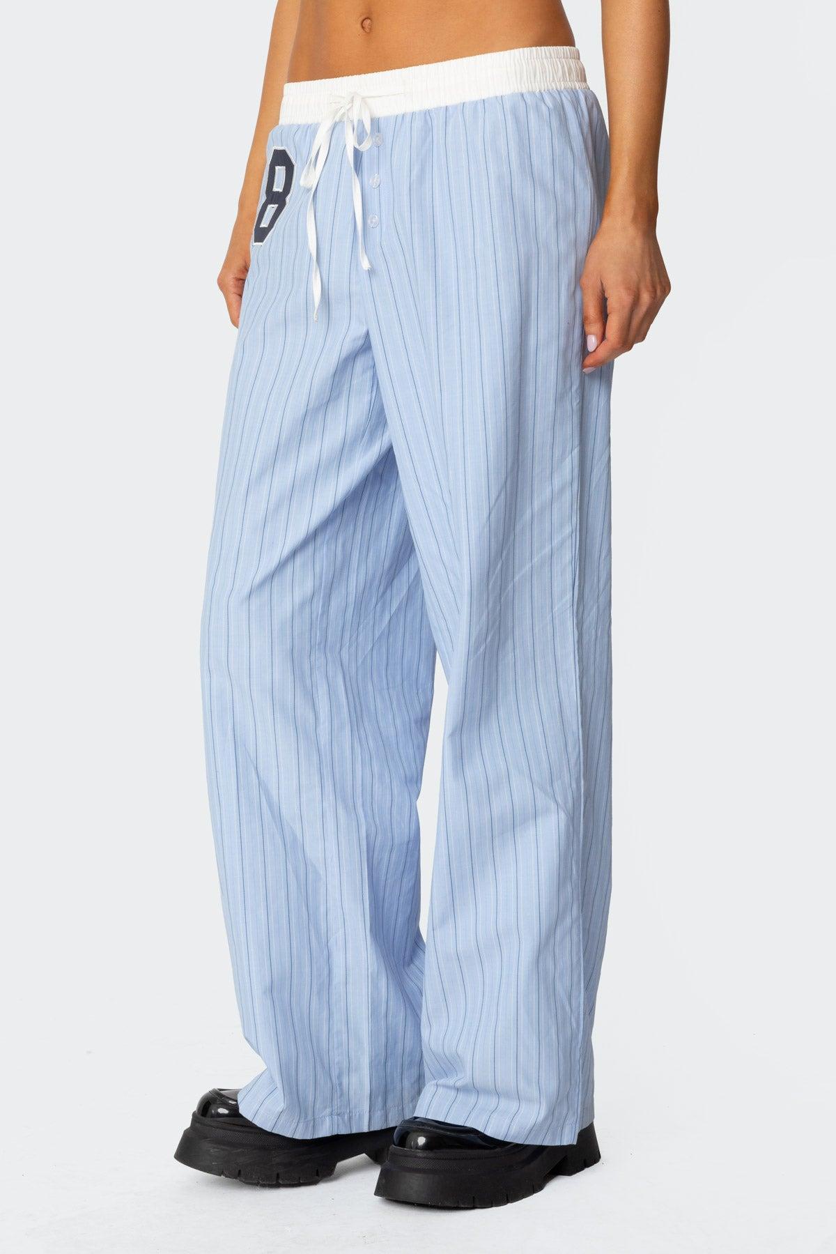 Erez Contrast Waist Striped Pants Product Image