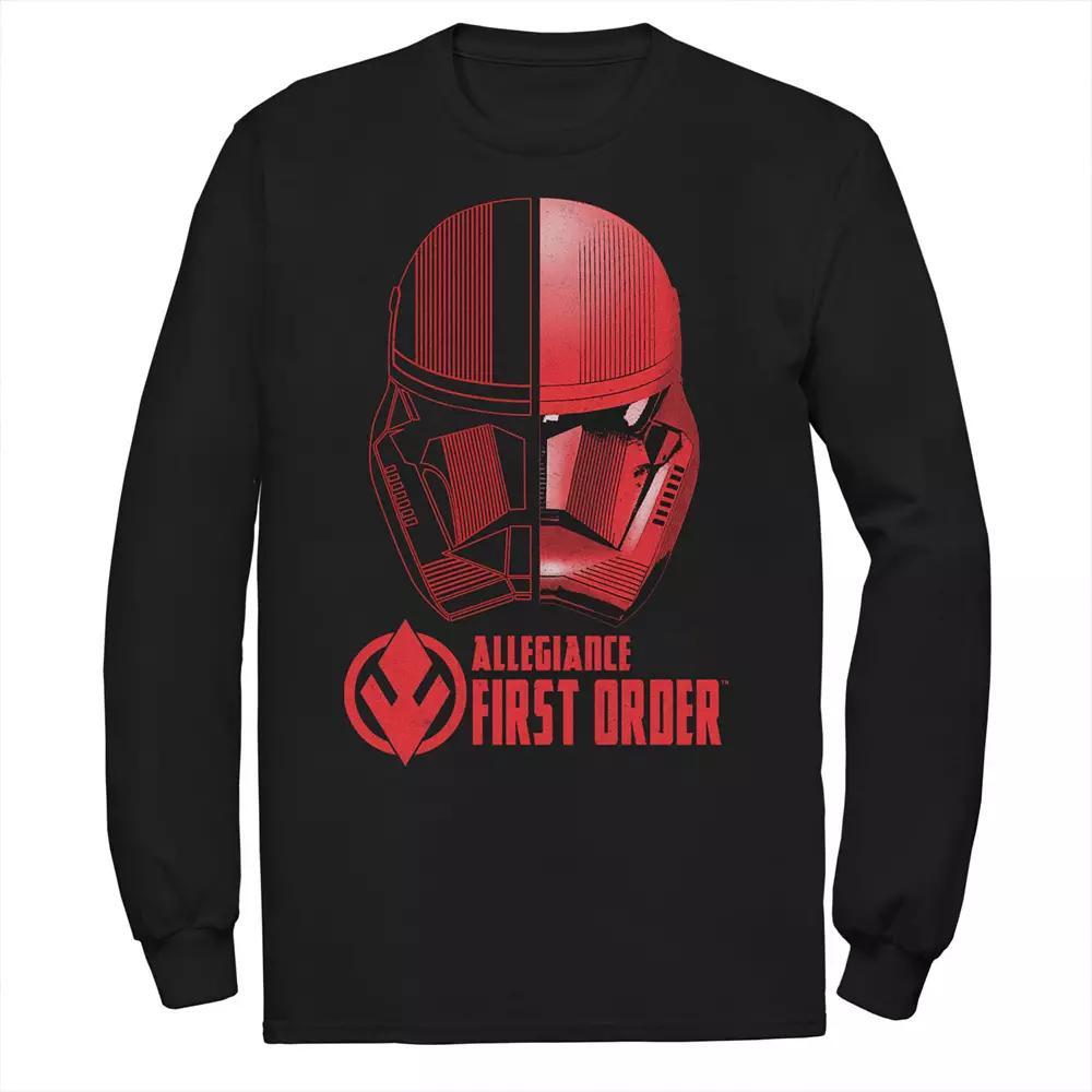 Men's Star Wars The Rise of Skywalker Sith Trooper Dual Helmet Long Sleeve Graphic Tee,  Product Image