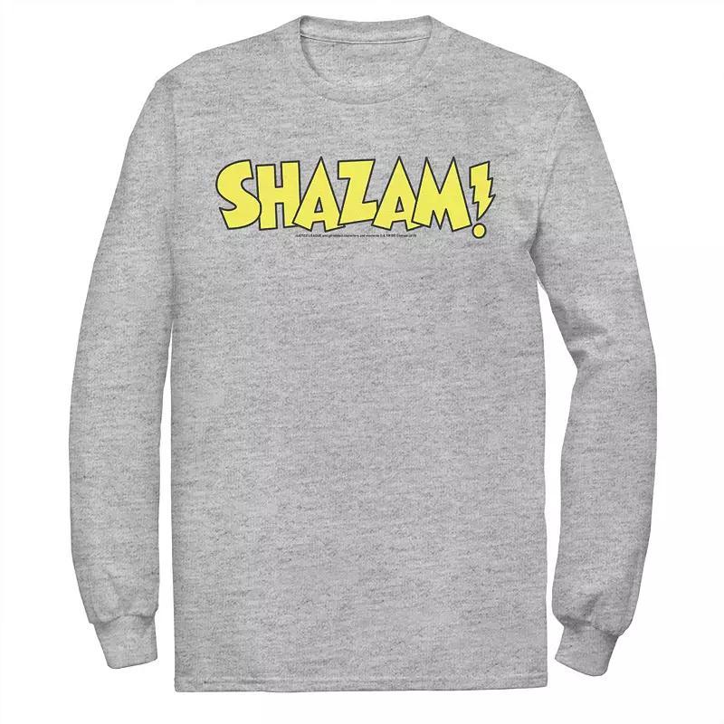 Men's DC Comics Shazam Bold Text Logo Tee, Size: Small, Athletic Grey Product Image