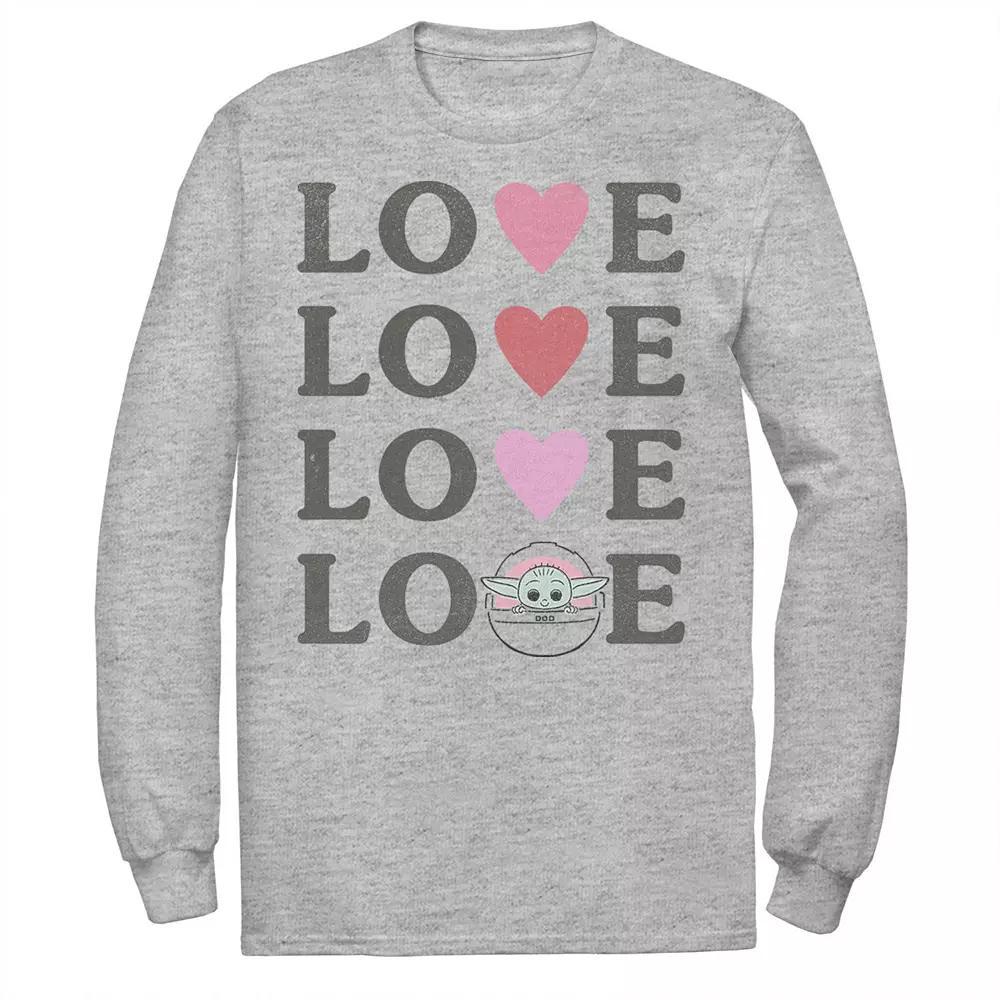 Men's Star Wars The Mandalorian The Child Love Text Stack Tee,  Product Image