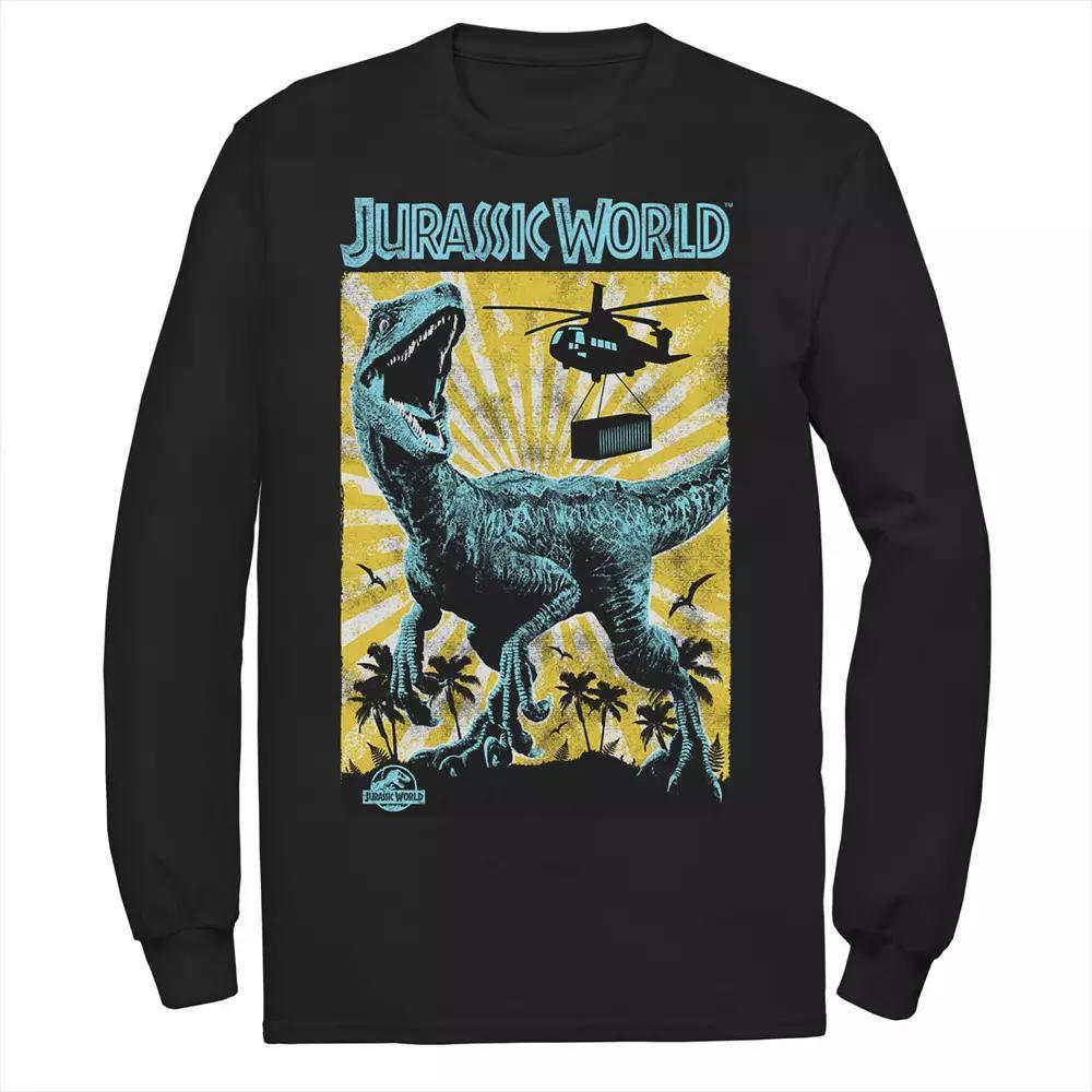 Men's Jurassic World T-Rex Color Pop Retro Poster Tee,  Product Image