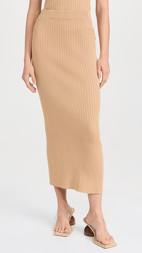 endless rose Ribbed Slit Maxi Skirt | Shopbop Product Image