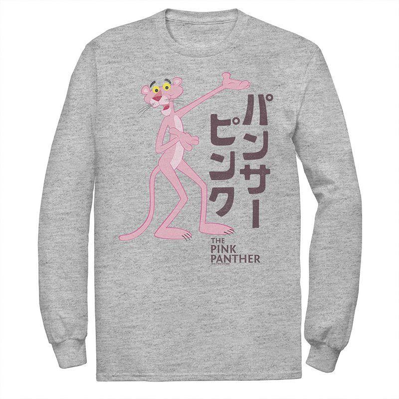 Men's Pink Panther Kanji Portrait Logo Long Sleeve Graphic Tee, Size: Large, Ath Product Image