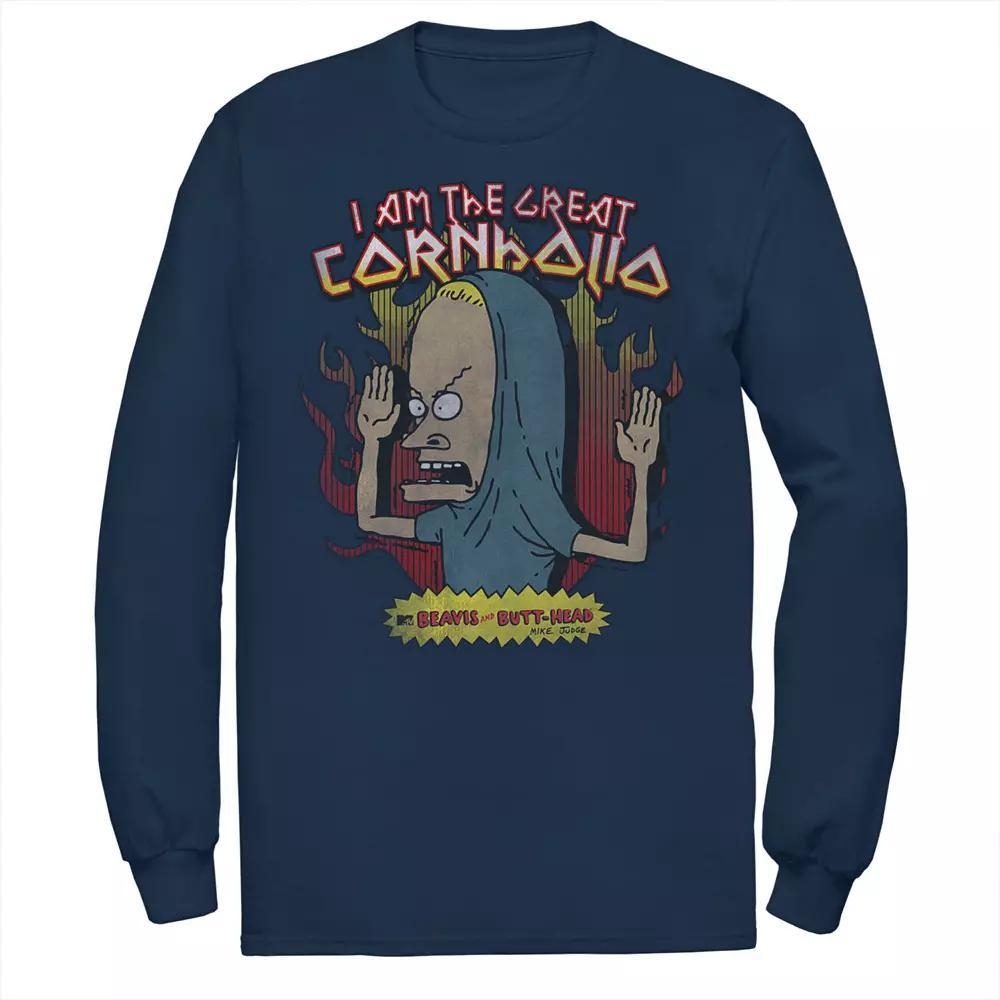 Men's Beavis & Butthead Cornholio Fire Portrait Tee,  Product Image
