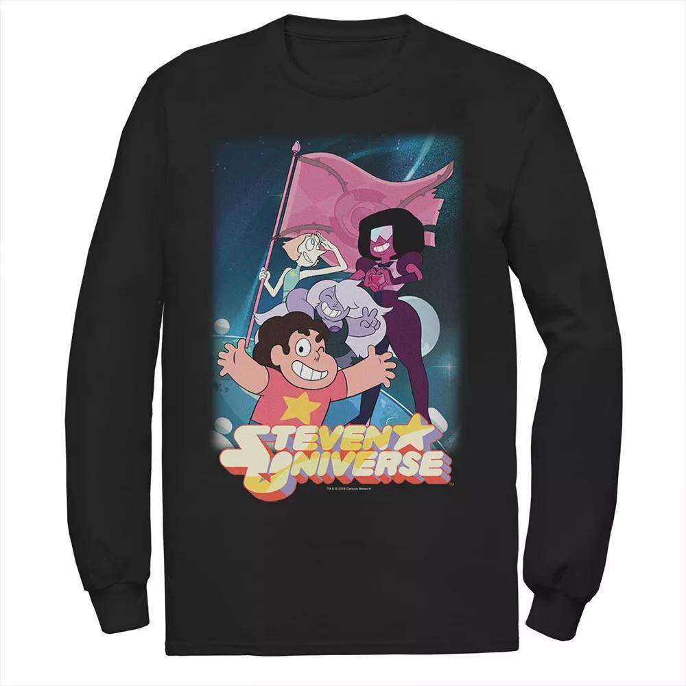 Men's CN Steven Universe Team Flag Poster Long Sleeve Graphic Tee,  Product Image