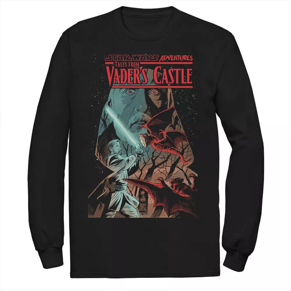 Men's Star Wars Vader's Saber Castle Comic Cover Long Sleeve Tee,  Product Image