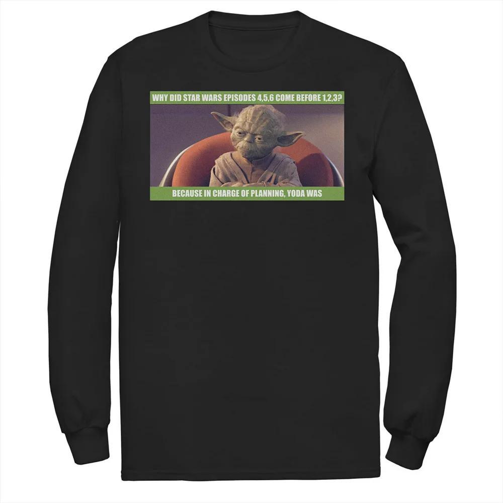 Men's Star Wars Yoda Was In Charge Of Planning Meme Tee, Size: Medium, Black Product Image