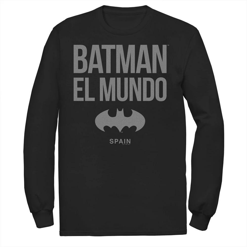 Men's DC Comics Batman Distressed Classic Logo Long Sleeve Tee,  Product Image
