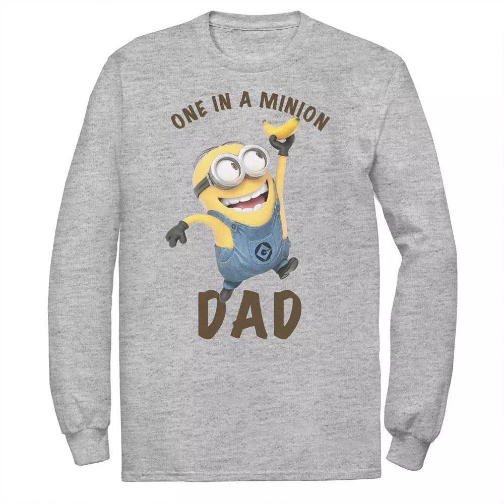 Big & Tall Despicable Me Minions 'Tis The Season To Be Jolly Banana Tee, Men's, Size: 5XL, Athletic Grey Product Image