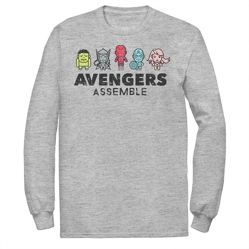 Men's Marvel Avengers Assemble Cartoon Chest Logo Graphic Tee,  Product Image
