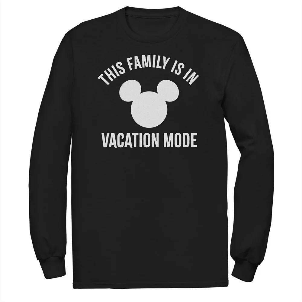 Disney's Big & Tall Disney Park Family Is In Vacation Mode Long Sleeve, Men's, Size: 3XL, Black Product Image