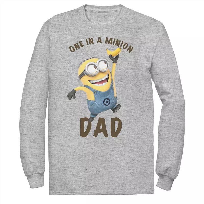 Big & Tall Despicable Me Minions Tis The Season To Be Jolly Banana Tee, Mens Athletic Grey Product Image