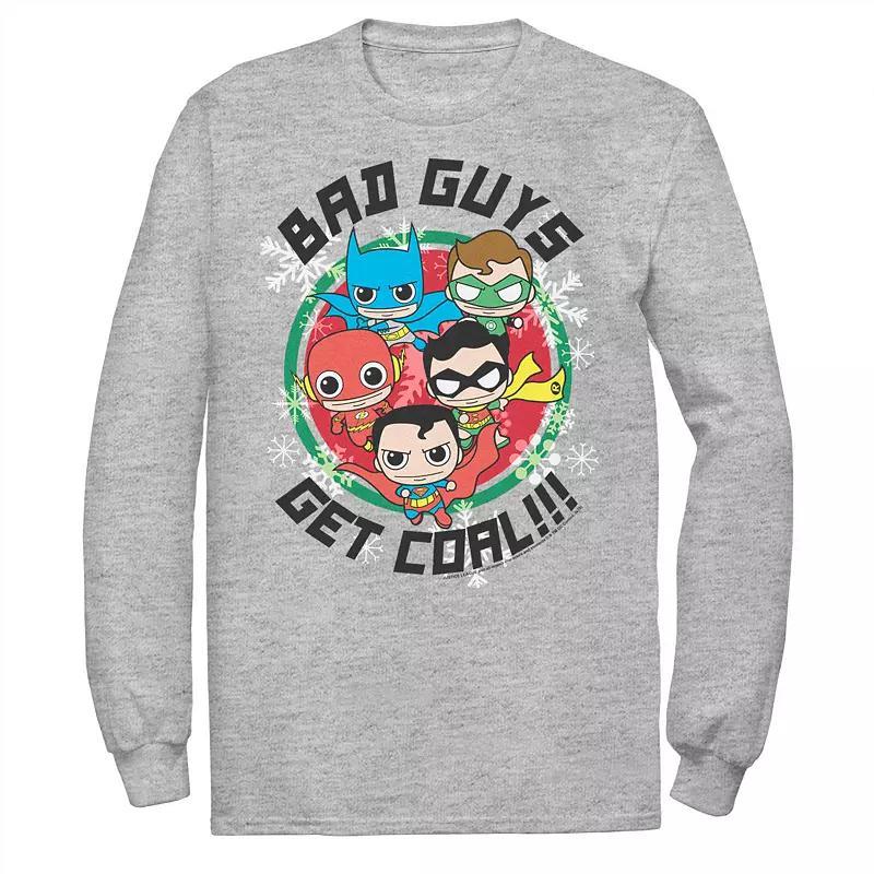 Men's DC Comics Justice League Bad Guys Get Coal Christmas Tee, Size: XXL, White Product Image