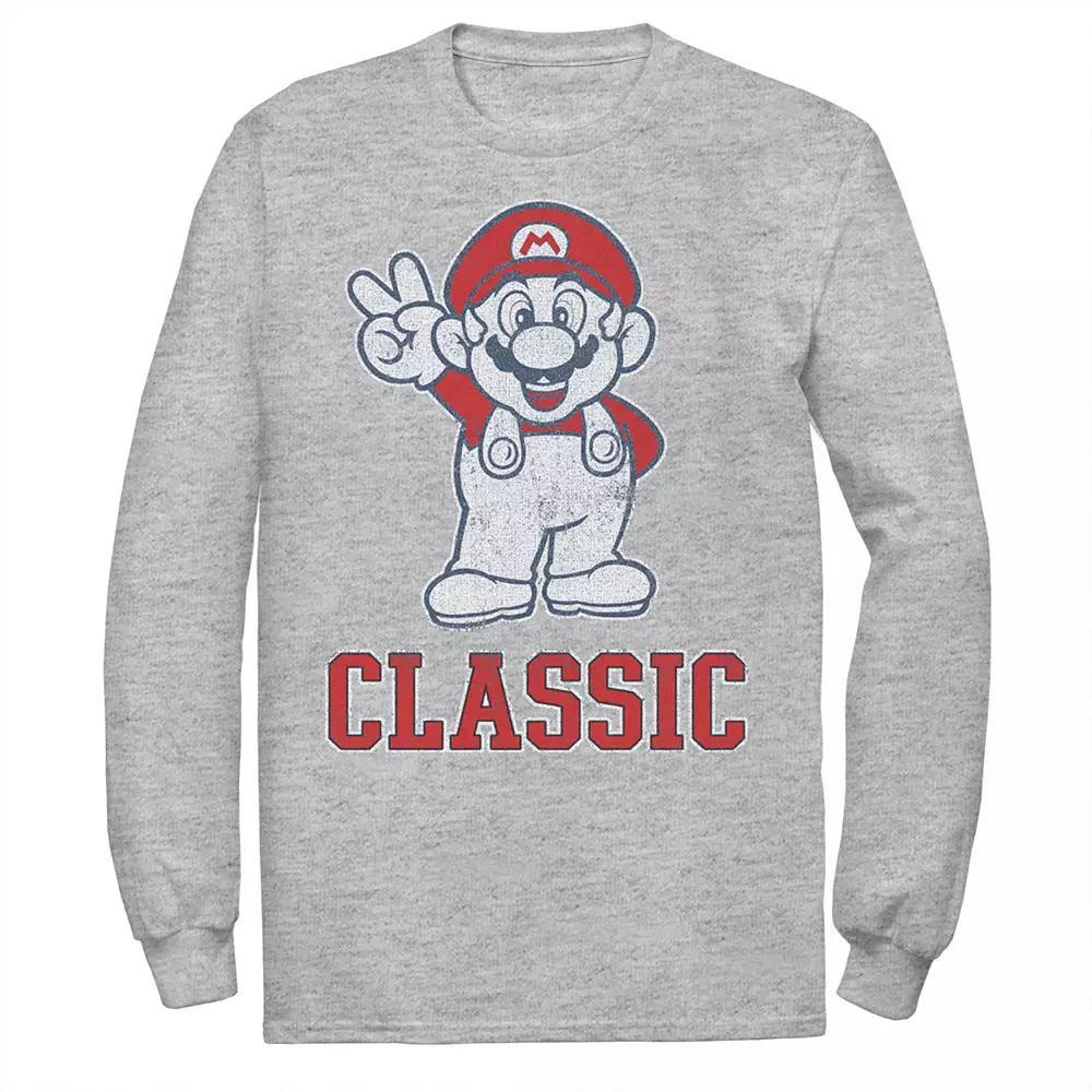Men's Super Mario Bros Classic Draw Long Sleeve Tee,  Product Image