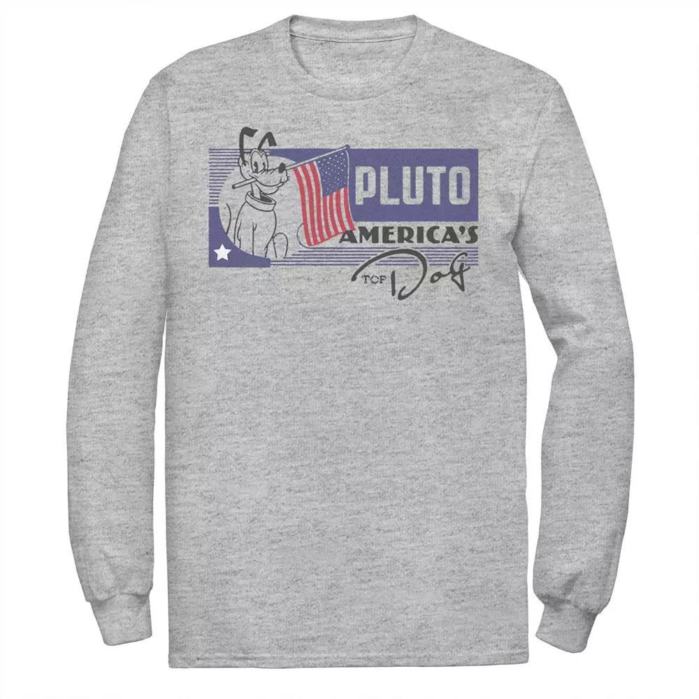 Disney's Mickey Mouse & Friends Big & Tall Pluto America's Top Dog Long Sleeve Graphic Tee, Men's,  Product Image