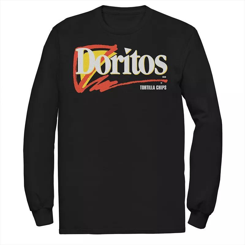 Big & Tall Doritos Tortilla Chips Logo Long Sleeve Graphic Tee, Men's, Size: 5XB, Black Product Image